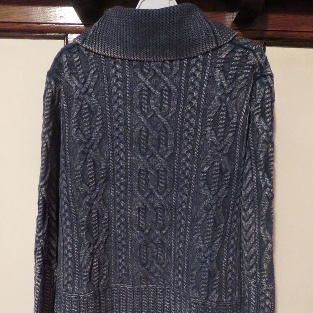 Polo Ralph Lauren Men's Double RL Aran-Knit Vintage Cotton Cardigan - Picture 2 of 14